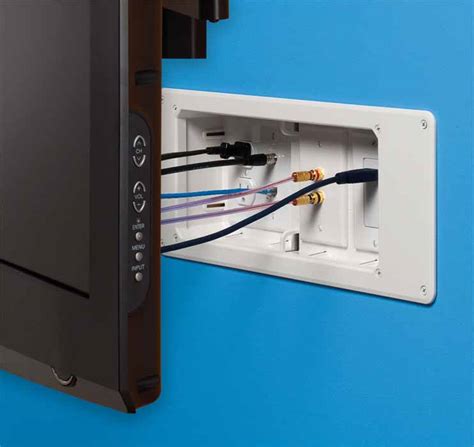 electrical box tv wall mount|wall mount tv recessed box.